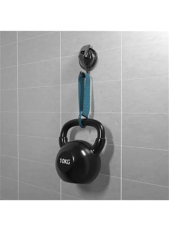 Suction Cup Hooks for Shower, Heavy Duty Vacuum Shower Hooks for Inside Shower, Gun Silver-Plated Plished Super Suction for Kitchen Bathroom Restroom, 6 Pack