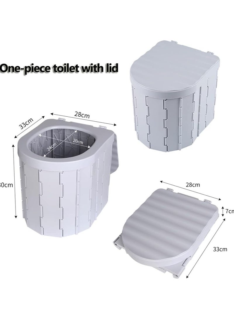 Portable Folding Toilet Upgrade Camping Toilet Potty Car Toilet Portable Potty For Adults Portable Potty Travel Toilet Commode Bucket Toilet For Camping Hikingtrips Construction Sites