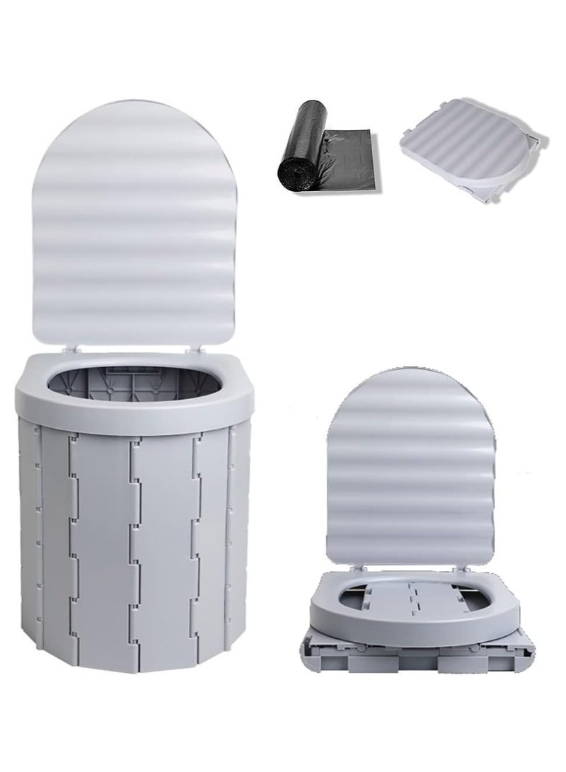 Portable Folding Toilet Upgrade Camping Toilet Potty Car Toilet Portable Potty For Adults Portable Potty Travel Toilet Commode Bucket Toilet For Camping Hikingtrips Construction Sites