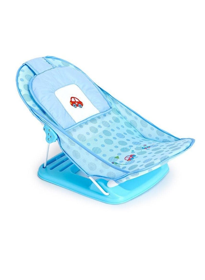 Baby Shower Chair, Foldable Newborn Breathable Shower Mat, Baby Shower Frame with Mesh Pocket, Bath Net Suitable for Bathtub