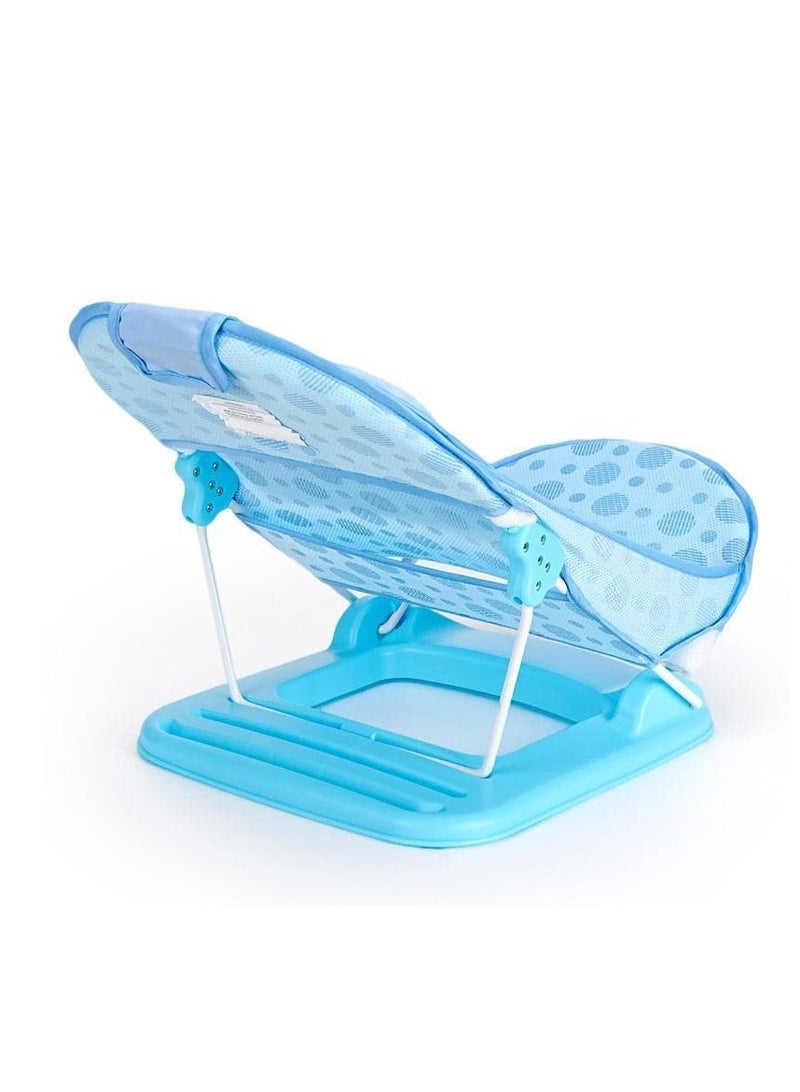 Baby Shower Chair, Foldable Newborn Breathable Shower Mat, Baby Shower Frame with Mesh Pocket, Bath Net Suitable for Bathtub