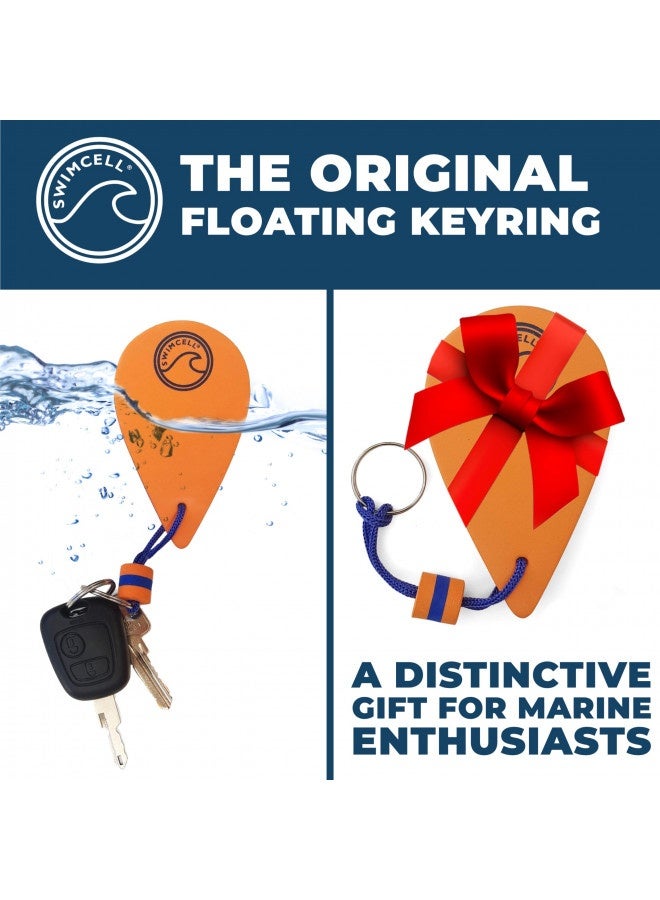 Swimcell Floating Keychain For Boat Keys Action Camera, Phone Case. Floats 60Gm In Water. 3 Times More Than A Marine Cork! Key Float Keyring Sailing Gift.