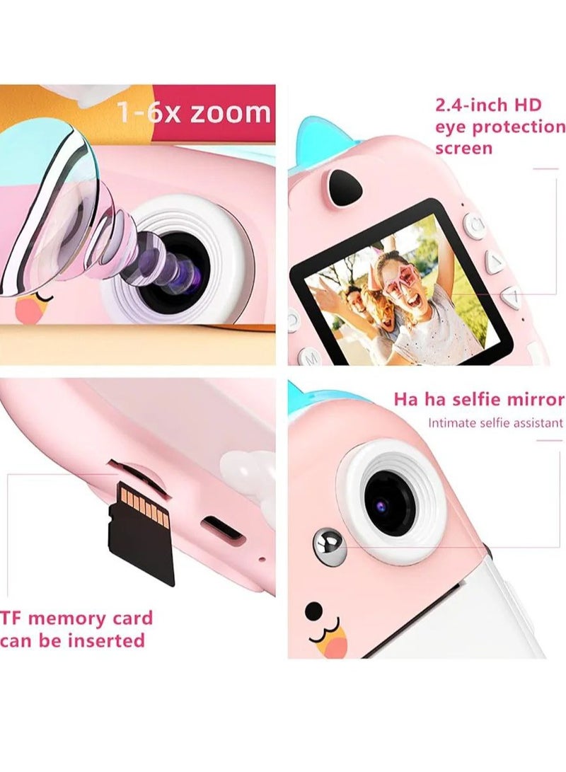 Kids Rechargeable Camera Instant Print ,Mini Photo Printing Camera for Kids,1080P Digital Camera, 2.4 LCD Screen,32G SD Card,High Definition,ABS Body