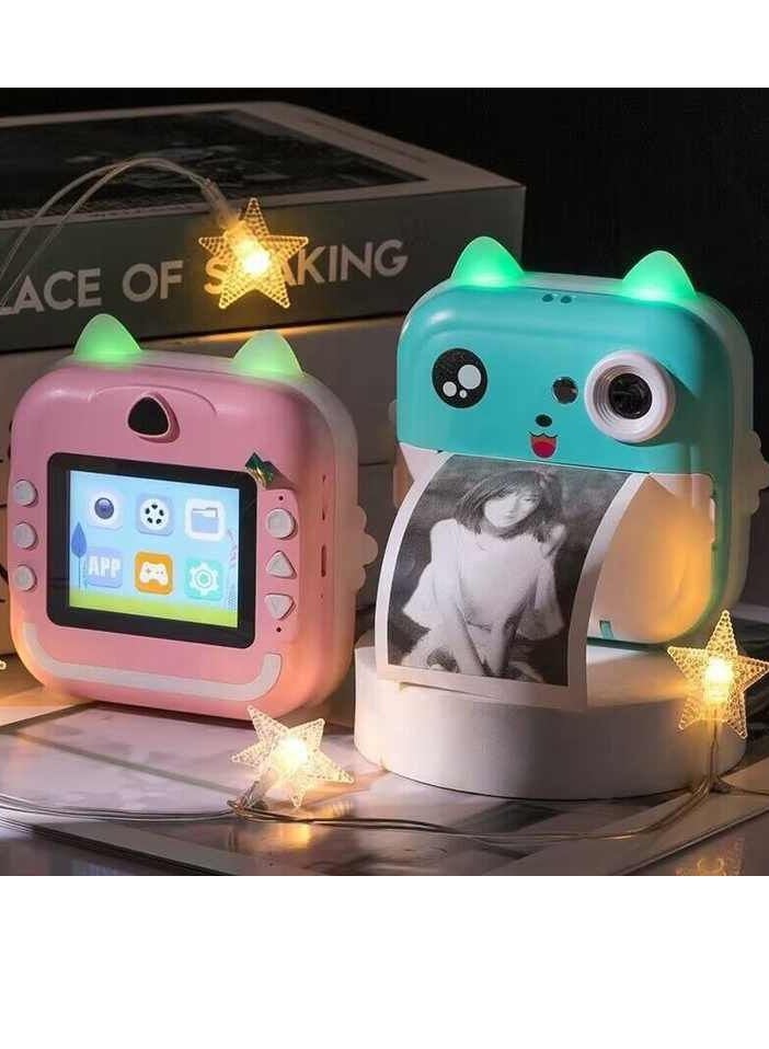 Kids Rechargeable Camera Instant Print ,Mini Photo Printing Camera for Kids,1080P Digital Camera, 2.4 LCD Screen,32G SD Card,High Definition,ABS Body