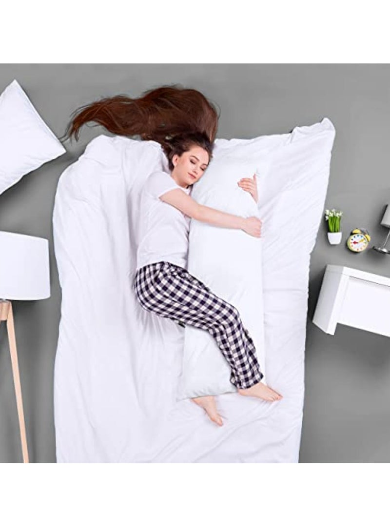 Full Body Pillow for Adults (White, 20 x 58 Inch), Long Pillow for Sleeping, Large Pillow Insert for Side Sleepers