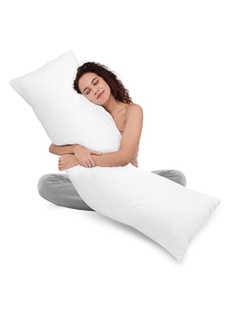 Full Body Pillow for Adults (White, 20 x 58 Inch), Long Pillow for Sleeping, Large Pillow Insert for Side Sleepers