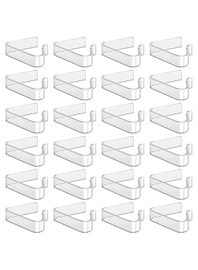 24pcs Plastic Tablecloth Clips, Clear Tablecloth Holder Windproof Picnic Table Cloth Clamps Table Cover Clamps for Home Wedding Party Indoor Outdoor Camping (Small)