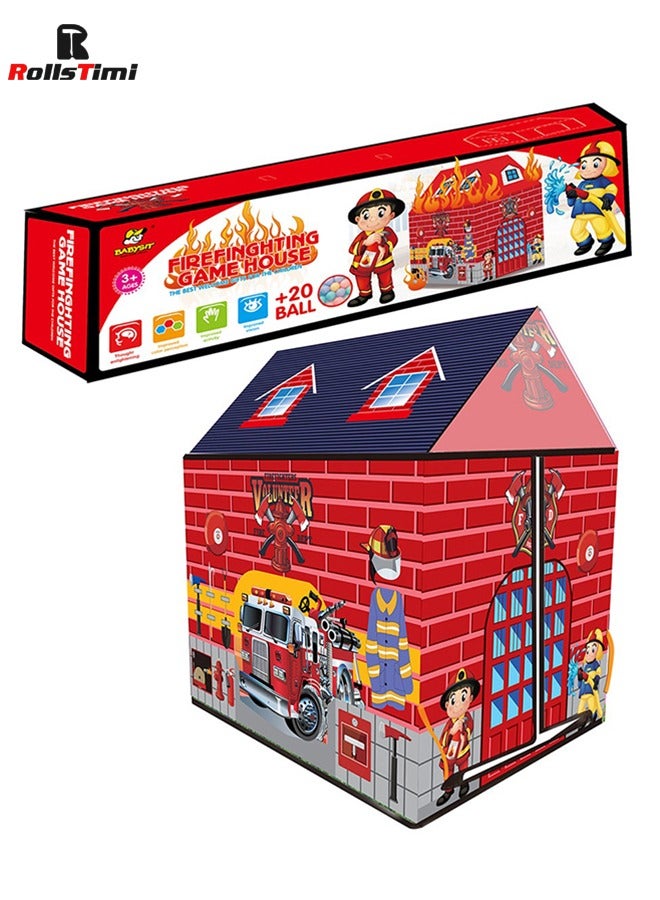 Children's Tents for Fire Station Play Indoor and Outdoor Games Pretend Playhouse