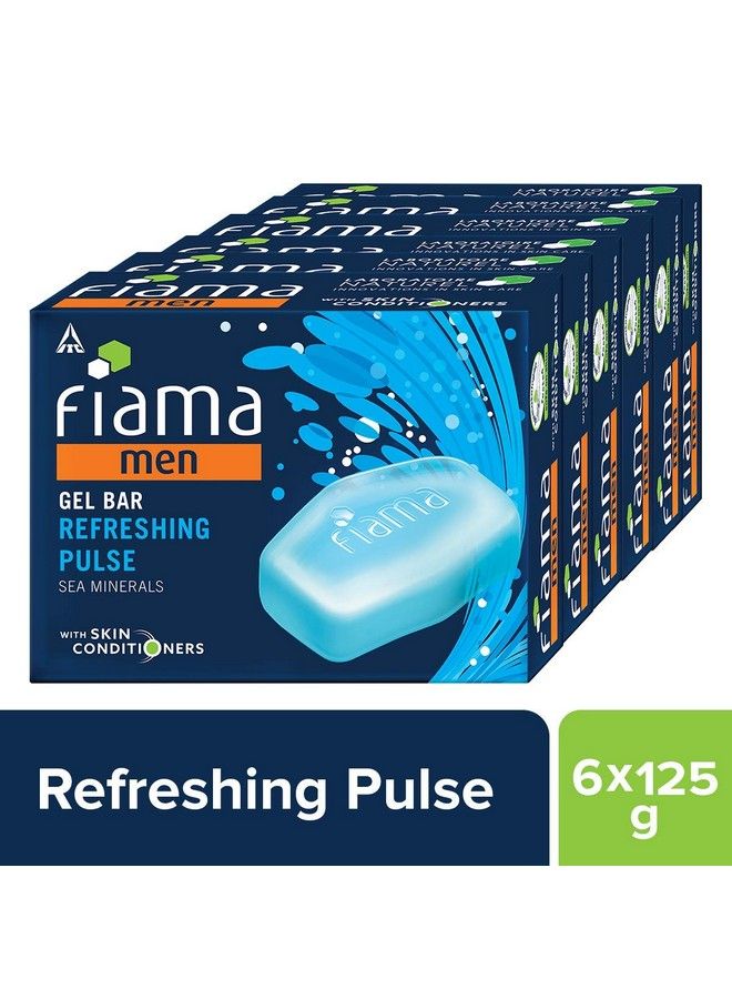 Men Gel Bar Refreshing Pulse 125 G (Pack Of 6)