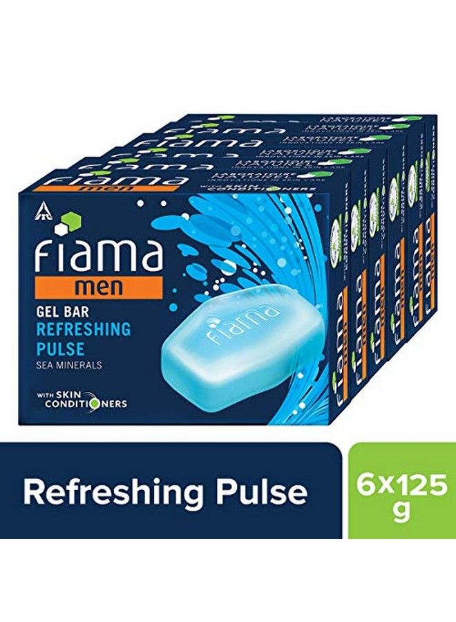 Men Gel Bar Refreshing Pulse 125 G (Pack Of 6)