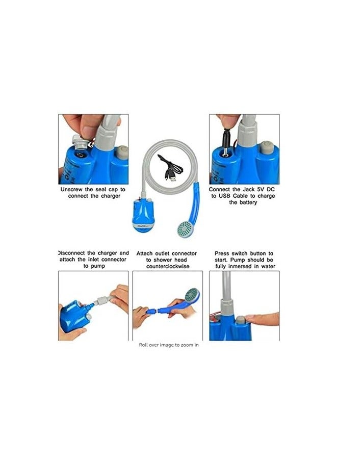 Rechargeable Camping Shower Battery Powered Portable Sprayer