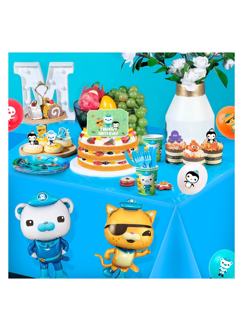 The Octonauts Party Supplies,114pcs Octonauts Birthday Decorations & Tableware Set- Octonauts Party Plates Tablecloth Banner Balloon etc Octonauts Decorations