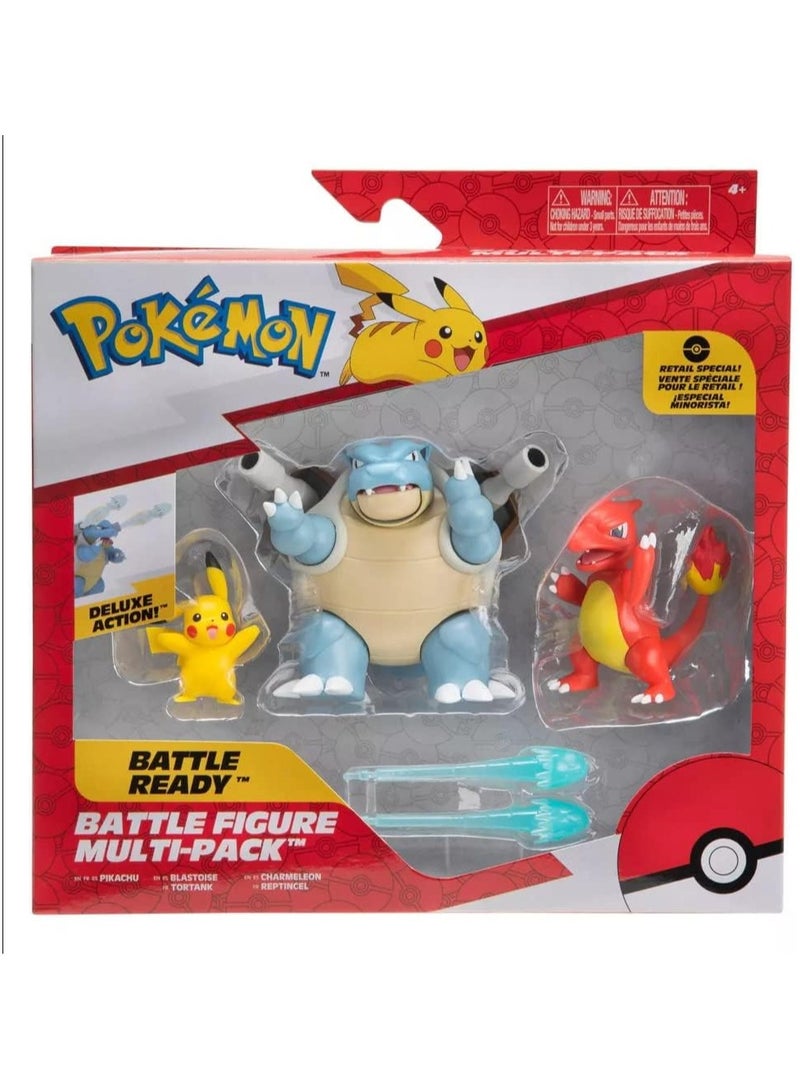 Pokemon Battle Figure ,Pikachu, Blastoise, Charmeleon