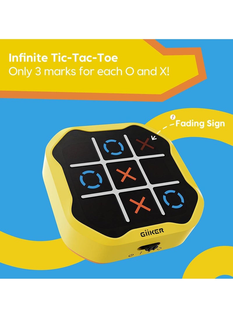 GiiKER Tic Tac Toe Bolt Game, 3 in 1 Handheld Puzzle Game Console, Travel Games, Fidget Toy Board Games for Kids and Adults, Birthday Gifts