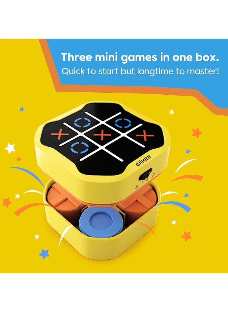 GiiKER Tic Tac Toe Bolt Game, 3 in 1 Handheld Puzzle Game Console, Travel Games, Fidget Toy Board Games for Kids and Adults, Birthday Gifts