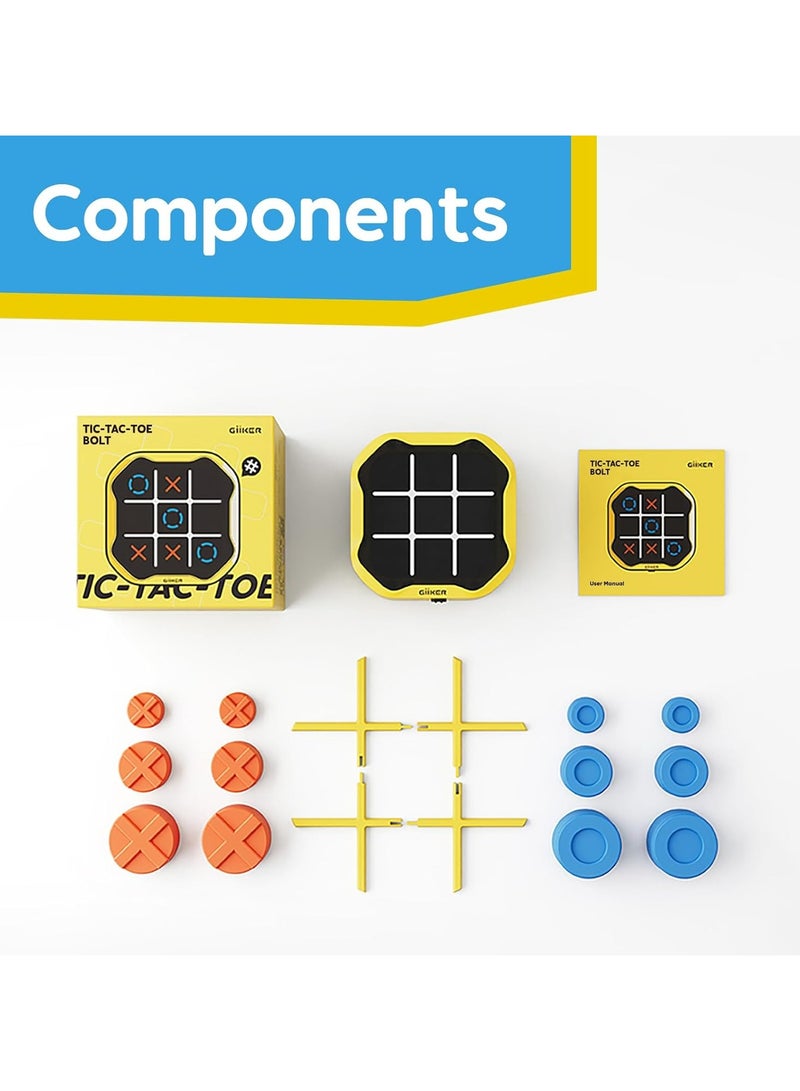 GiiKER Tic Tac Toe Bolt Game, 3 in 1 Handheld Puzzle Game Console, Travel Games, Fidget Toy Board Games for Kids and Adults, Birthday Gifts