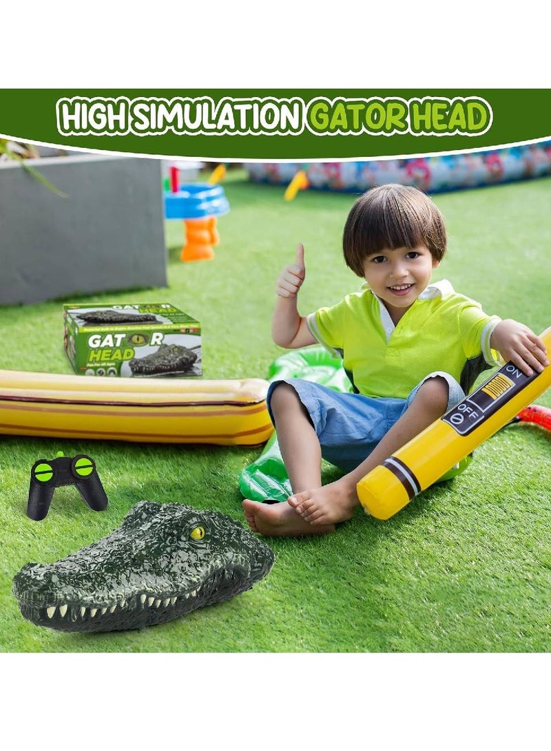 Remote Control Alligator Head Boat for Kids and Adults, Simulates The Speed and Movement of a Real Alligator, for Pools, Water Parks, Lakes and More, Includes Gator Head and Remote Control