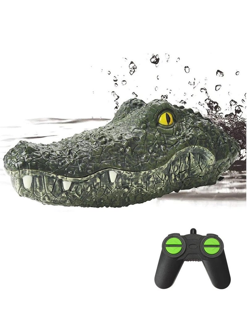 Crocodile High-Speed RC Boat with Remote Control | 2.4G Alligator Simulation Racing Boat | Waterproof Floating Crocodile Head for Pools, Lakes & Prank Toy for Kids and Adults