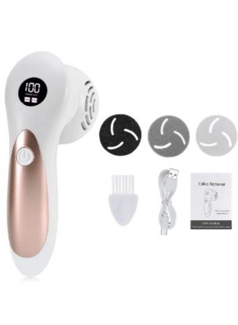 Rechargeable Electric Callus Remover Kit for Feet, Portable Pedicure Tool for Dead, Hard, Cracked, and Dry Skin