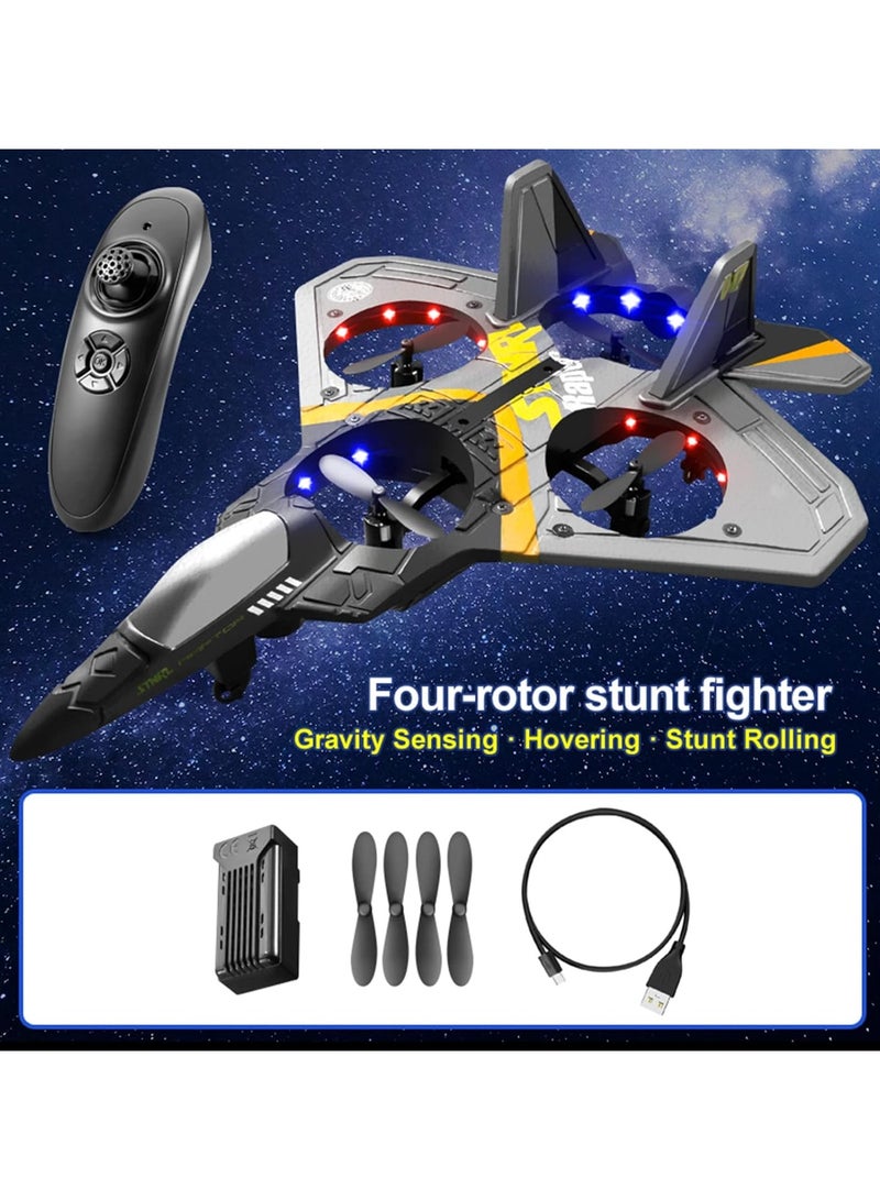 V17 Jet Fighter Stunt Remote Control Airplane 2.4GHz Remote Plane with 360°Stunt Spin Remote