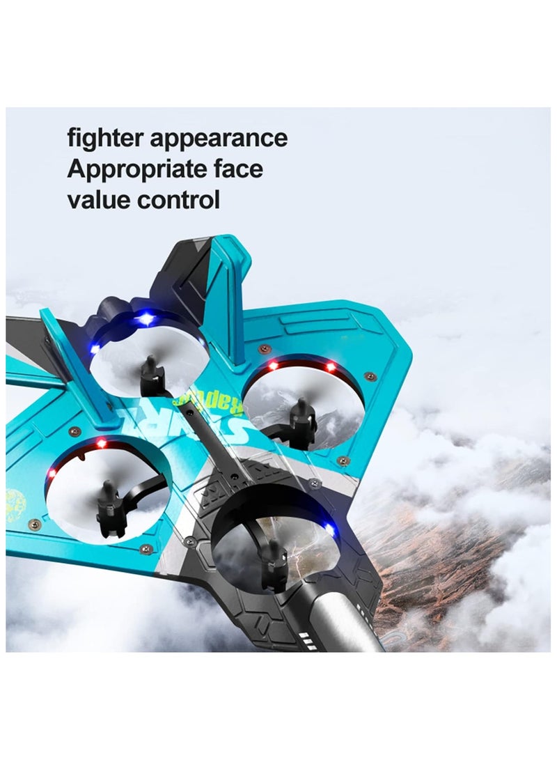 V17 Jet Fighter Stunt Remote Control Airplane 2.4GHz Remote Plane with 360°Stunt Spin Remote