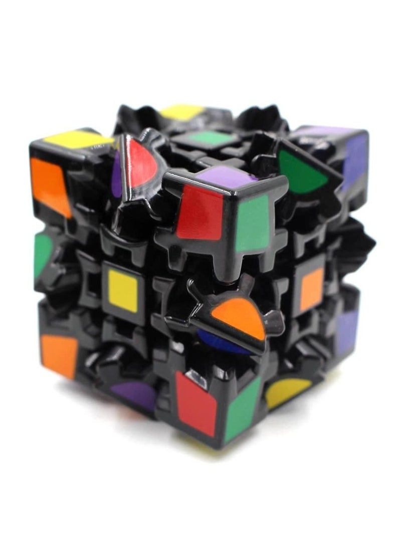 Magic Cube Gear 3x3 V1 Black Round Ball 3x3 Magic Speed Cube Stickerless