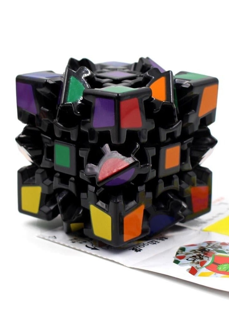 Magic Cube Gear 3x3 V1 Black Round Ball 3x3 Magic Speed Cube Stickerless