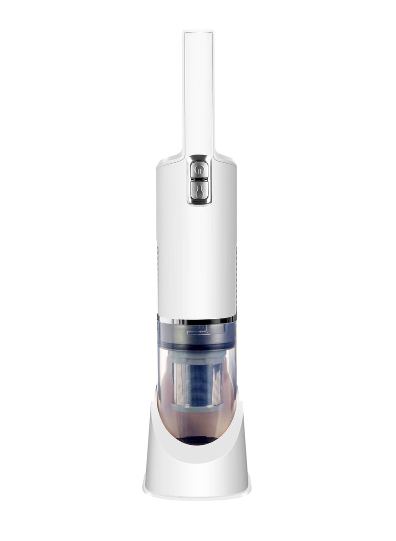 Cordless Vacuum Cleaner 90Watts / 7 Kpa Suction Power / Max 29min Working time / Dust Capacity: 0.2L / Washable Filter / Type-C Charging / RPM: 35000- White