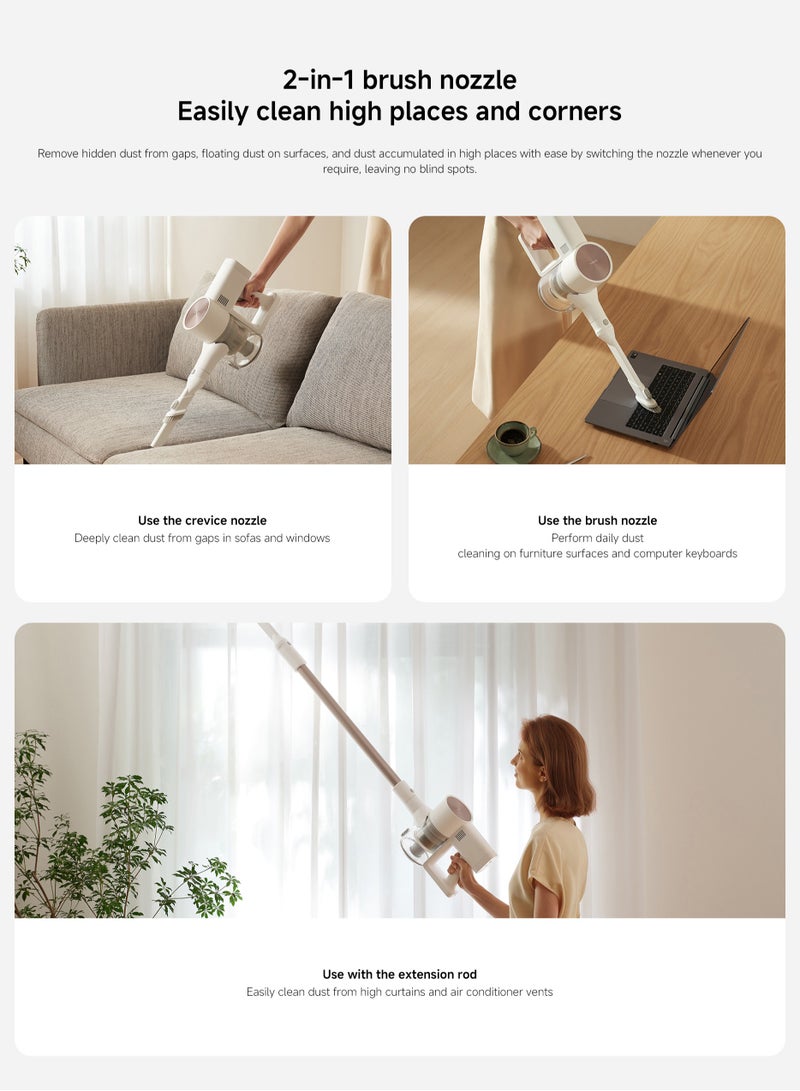 MI Cordless Vacuum Cleaner G20,150AW Maximum Suction Power | LED Searchlight | Ultra-long battery life | 12-cone Dust-air Separation |99.9% High-efficiency Filtering 600 ml 460 W D205 White