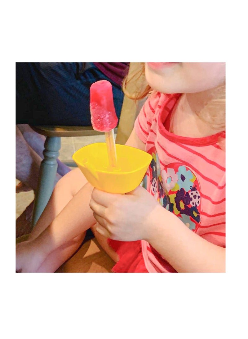 8 Pack Reusable Popsicle Holders for Kids, No Mess Frozen Treats with Straw, Perfect for Summer Fun