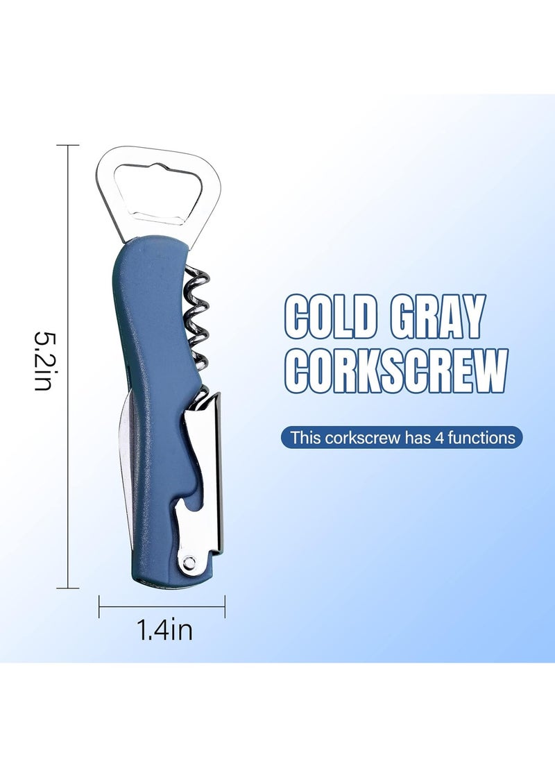 Two Step Corkscrew Wine Opener With Built In Foil Cutter And Bottle Opener Wine Key Waiter Corkscrew