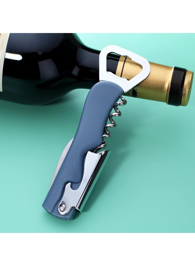 Two Step Corkscrew Wine Opener With Built In Foil Cutter And Bottle Opener Wine Key Waiter Corkscrew