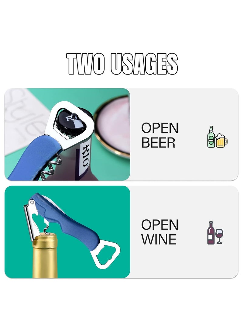 Two Step Corkscrew Wine Opener With Built In Foil Cutter And Bottle Opener Wine Key Waiter Corkscrew