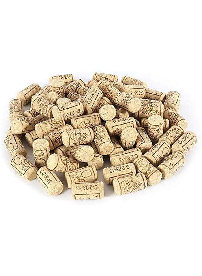 100Pcs Wine Cork Oak Wine Bottle Stopper Natural Wood Cork Premium Straight Cork Stopper