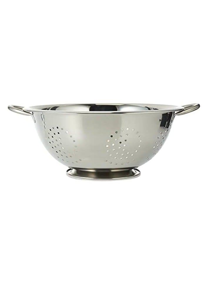 Steel Colander, 34 Cm , Silver, VC0008, RICE COLANDER , VEGETABLES COLANDER , FRUITS COLANDER