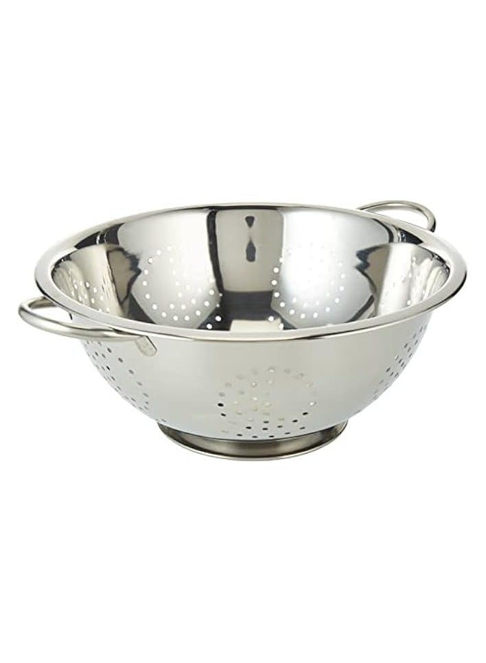 Steel Colander, 34 Cm , Silver, VC0008, RICE COLANDER , VEGETABLES COLANDER , FRUITS COLANDER