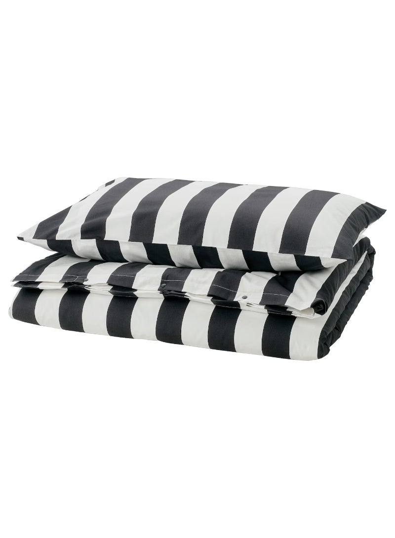 SLÅNHÖSTMAL Duvet cover and pillowcase, 150x200/50x80 cm