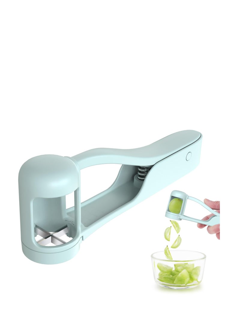 Kids Safe Grape Cutter Stainless Steel Fruit Slicer for Salad and Cake Decoration Kitchen Gadget