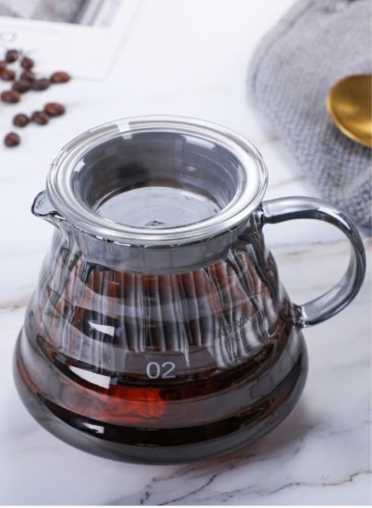 V60 Coffee Maker Drip Set Of 3 With Filter Clear 600 Ml