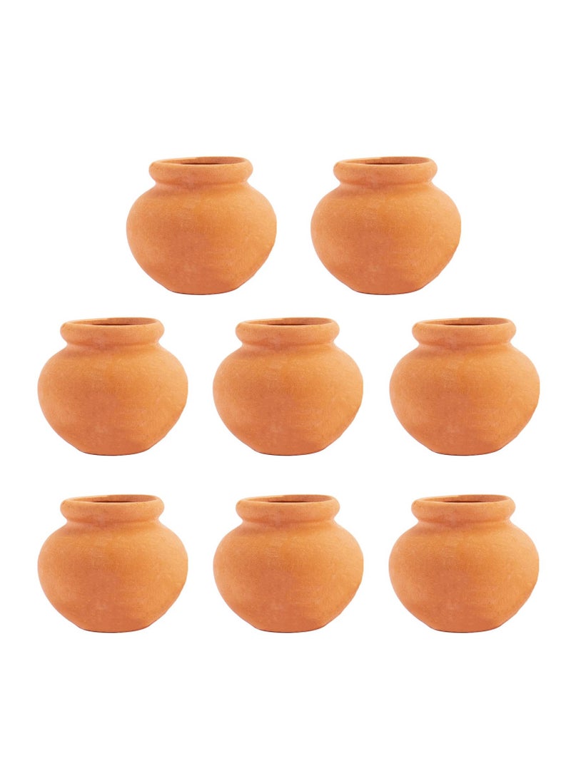 8 Pcs Mini Clay Pots Pottery, Planter Flower Terra Cotta for DIY Garden Plants and Office Desktop Windowsill Decoration, for Compact Nursery Wedding Home Succulent