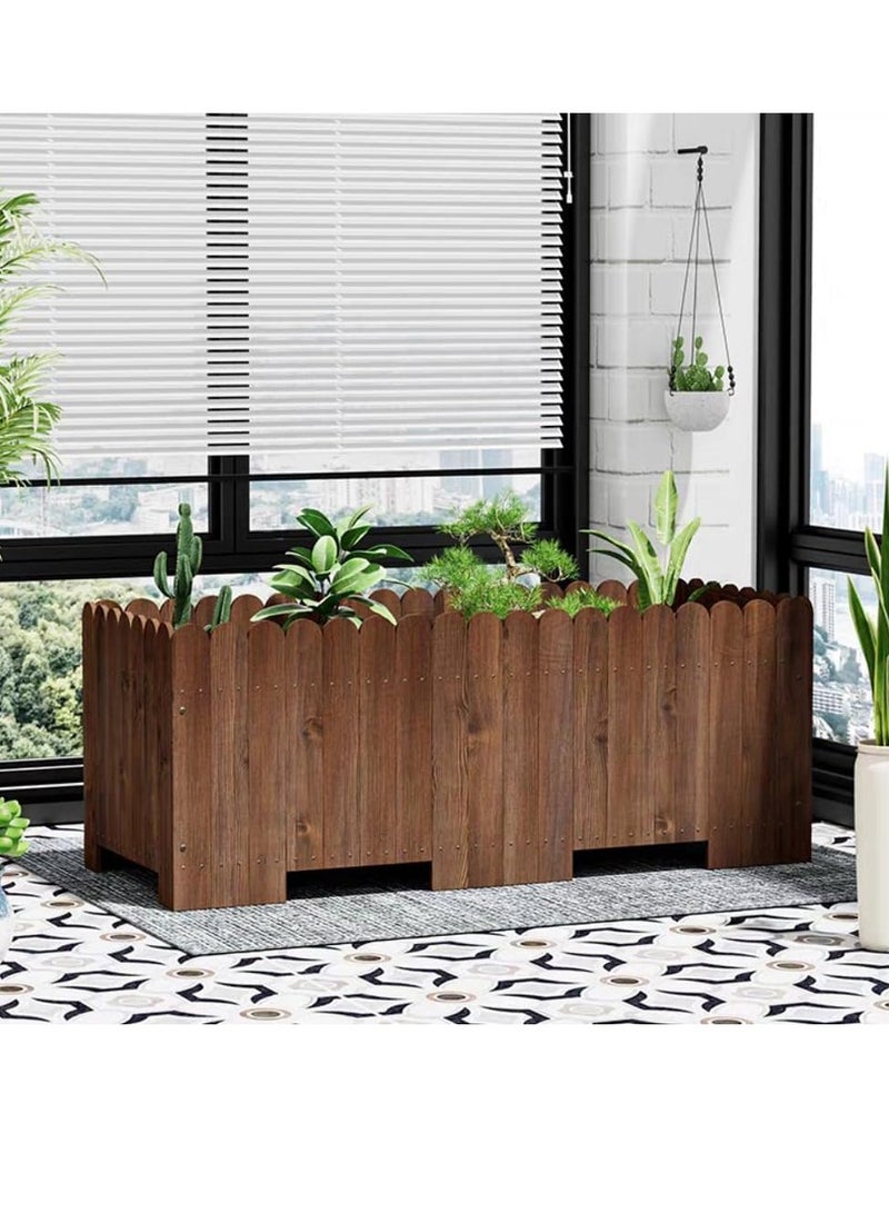 FFD  Elegantly Crafted Wooden Flower Pot – Timeless Rustic Planter for Indoor & Outdoor Gardens, Combining Vintage Charm with Modern Durability for Flowers, Herbs & Small Trees