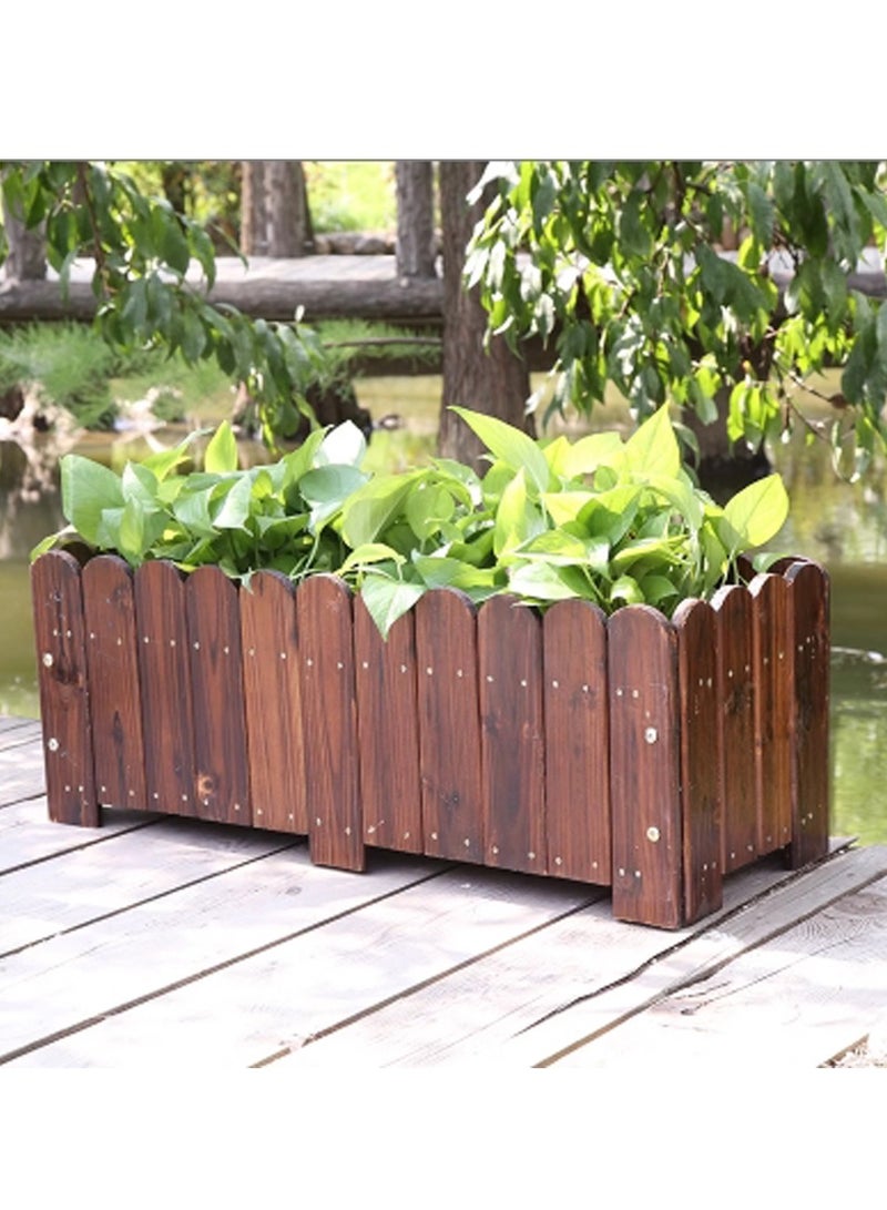 FFD  Elegantly Crafted Wooden Flower Pot Vintage Charm & Modern Durability for Indoor & Outdoor Gardens