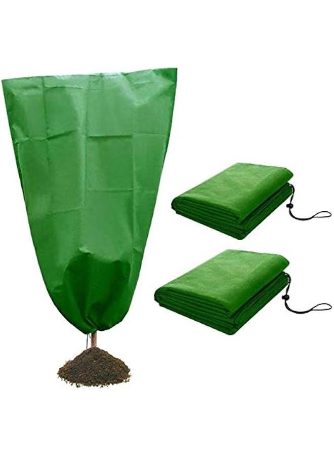 Heavy Duty Plant Cover Warm Worth Frost Protection Bag/Blanket/Jacket,Shrubs Trees from Being Damaged,Bad Weather Pests for Season Extension Frost Protection,60gsm2-Pack