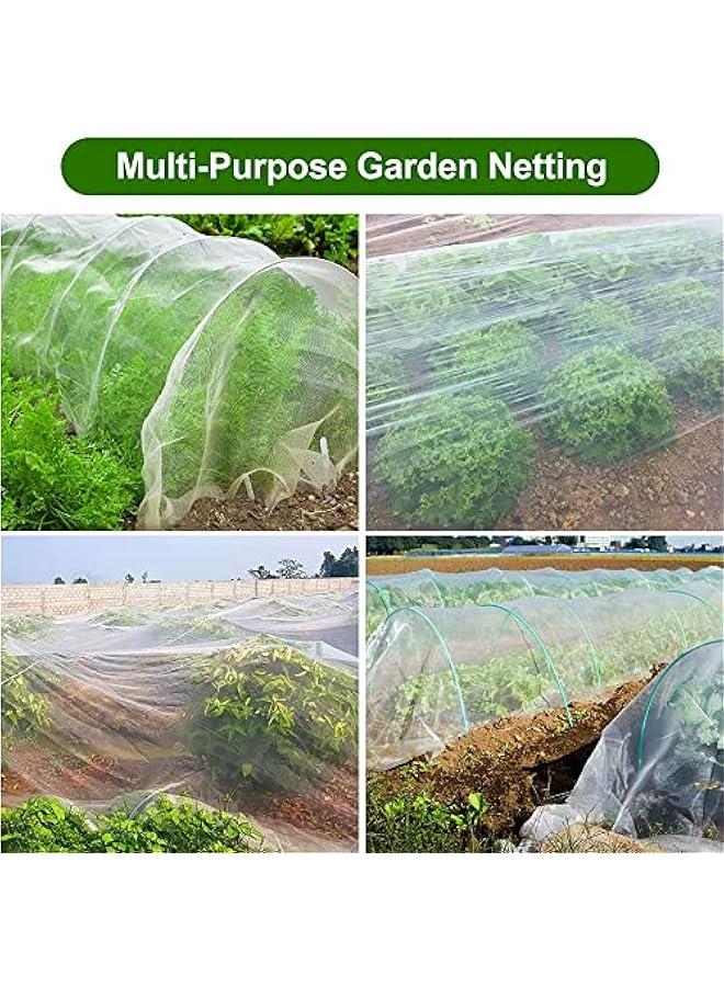 Garden Netting Pest Barrier, Durable Ultra Fine Bug Netting for Garden Protection Row Cover Raised Bed Screen Mesh Greenhouse Mosquito Net, Protecting Tree Plants Vegetable Flowers Fruits (9.8×13.2F