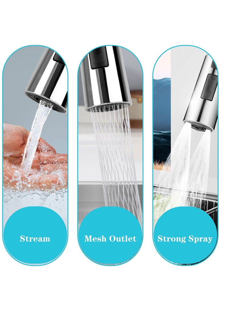 360 Degree Swivel Kitchen Faucet Spray Head with 3 Modes, Easy Install Tap Adapter for Kitchen Sink