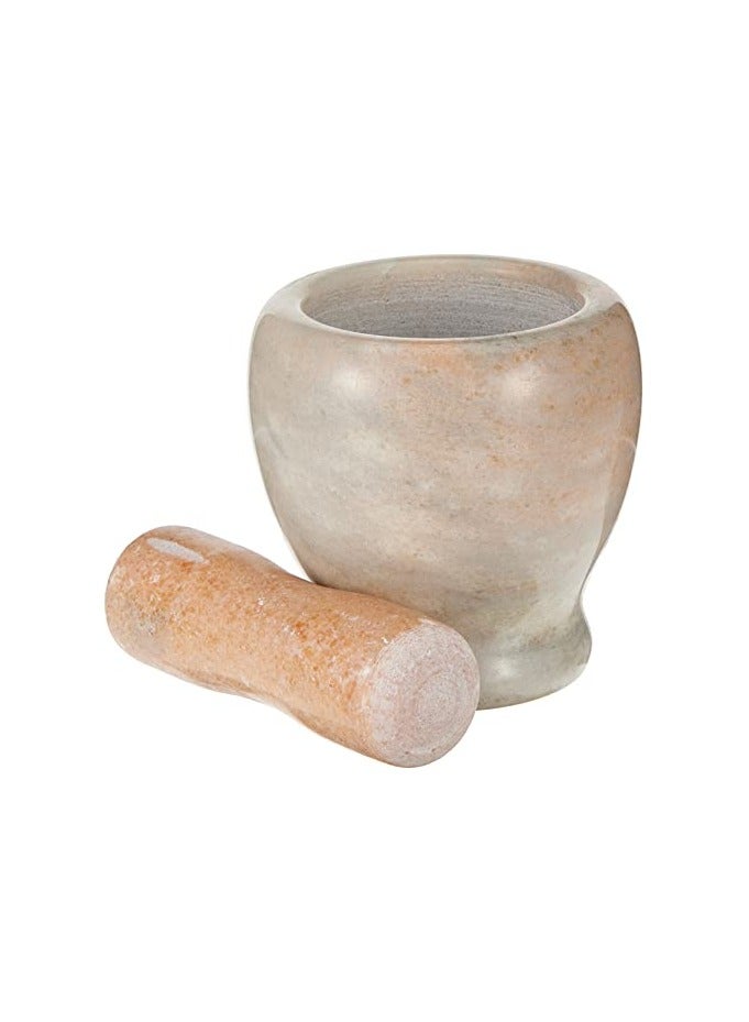 Pestle & Mortar Set | Premium Marble Grinder, Sturdy Pestle & Mortar Set | Mixing Bowl for Garlic Grinder Spices Herb Crusher