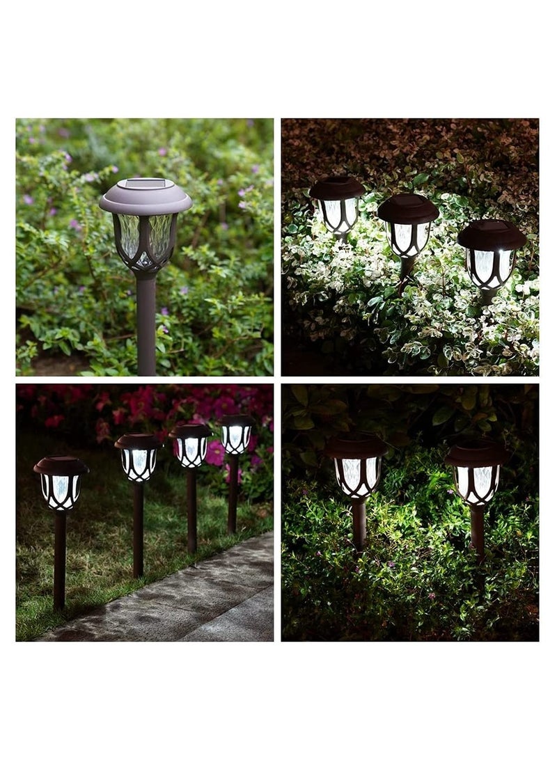 10 Pack Waterproof Solar Pathway Lights, Decorative Solar Outdoor Lights for Garden, Walkway, Sidewalk & Driveway, Solar Powered Garden Yard Lights