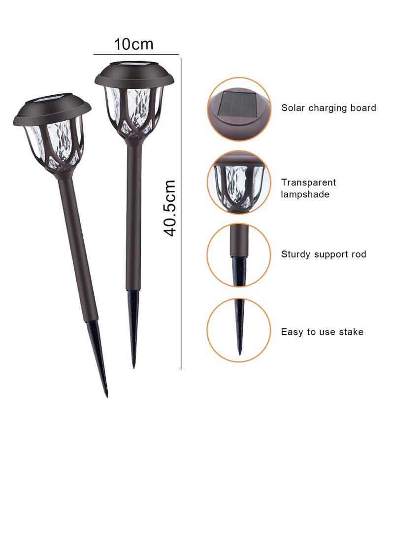 10 Pack Waterproof Solar Pathway Lights - Brighten Your Garden, Walkway, Sidewalk & Driveway with Decorative Solar Powered Outdoor Lights for a Stunning Yard