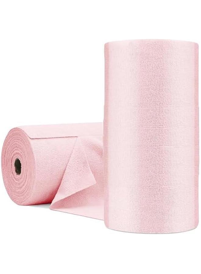 Reusable Dish Cloths, 2 Rolls 40 Packs Reusable Cleaning Rag Roll, 25 * 25cm Quick-Dry Microfiber Hand Tear Cloth All Purpose Cloth Roll Hand Towel Cloth for Kitchen Cloth