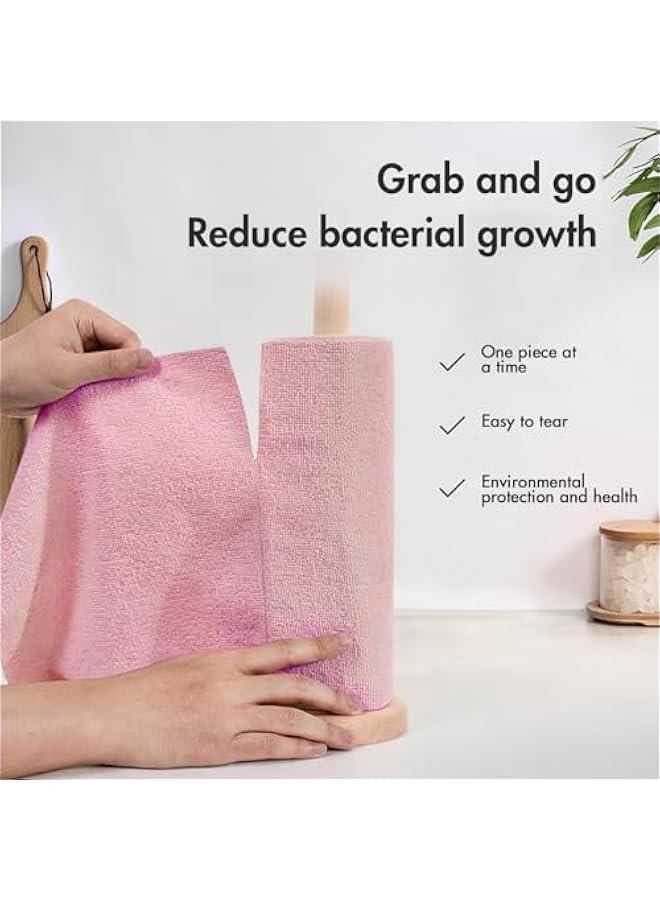 Reusable Dish Cloths, 2 Rolls 40 Packs Reusable Cleaning Rag Roll, 25 * 25cm Quick-Dry Microfiber Hand Tear Cloth All Purpose Cloth Roll Hand Towel Cloth for Kitchen Cloth